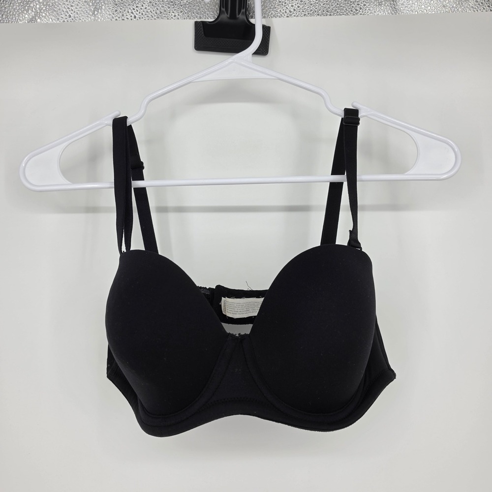 Wacoal Red Carpet Strapless Bra 34C Black Minimalist Classic Support